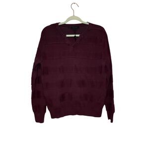Jack & Jones Men’s Purple Cotton Knit Sweater No Size Compares To A Medium